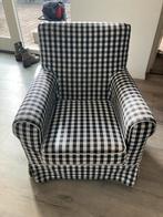 2 Identieke Stoelen met Leuke Blok Print samen €80,-, Minder dan 75 cm, Ophalen of Verzenden, Zo goed als nieuw, Stof