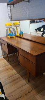Vintage kast met spiegel, teak hout, kastje Teak, Ophalen of Verzenden, Gebruikt, 25 tot 50 cm