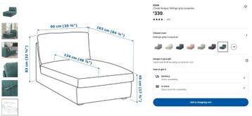 IKEA KIVIK chaise longue/bank - afbeelding 5