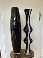 Twee sier vazen, Huis en Inrichting, Woonaccessoires | Vazen, Overige kleuren, Ophalen of Verzenden, 75 cm of meer, Glas