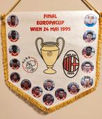 Ajax Amsterdam afc - AC Milan 1995 sublieme vintage vaan, Ophalen of Verzenden, Zo goed als nieuw, Buitenlandse clubs, Vaantje of Sjaal