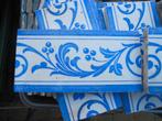25 stuks Antieke siertegels 7,6x15,2cm jugendstil blauw