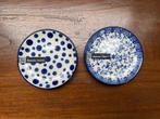 NIEUW - 2 Bunzlau Castle Theetipjes - Theezakje bordjes, Porselein of Keramiek, Schaal, Rond, Nieuw