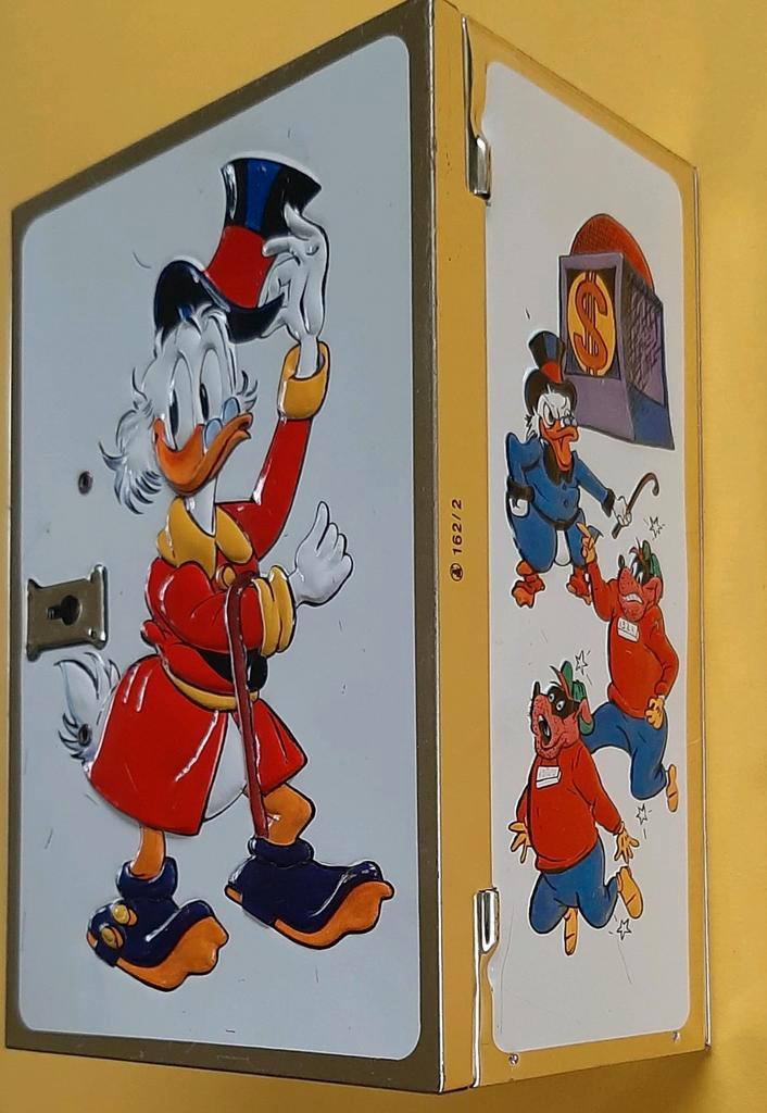 Vintage Dagobert Duck Spaarpot van Blik, Verzamelen, KLM Huisjes, Gebruikt, 1 t/m 20, Ophalen of Verzenden