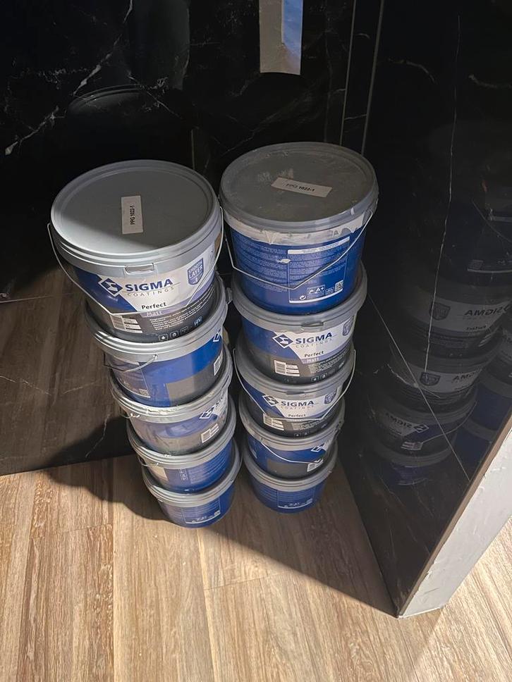 Sigma Verf - PPG 1022-1 - pr stk, Doe-het-zelf en Verbouw, Verf, Beits en Lak, Gebruikt, Verf, Minder dan 5 liter, Wit, Ophalen of Verzenden