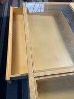 Vitrine / Presentatietafel met Glazen Deksel, Huis en Inrichting, Ophalen, Met plank(en), Gebruikt, 100 tot 150 cm