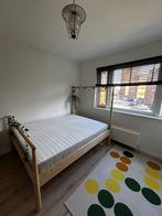 Houten bed + matras te koop (Ikea)- minimaal gebruikt, Huis en Inrichting, Slaapkamer | Bedden, Ophalen, Beige, Tweepersoons, Scandinavisch
