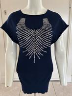 Blauwe Top met Pailletten - Maat 38, Maat 38/40 (M), Blauw, Ophalen of Verzenden, Zo goed als nieuw