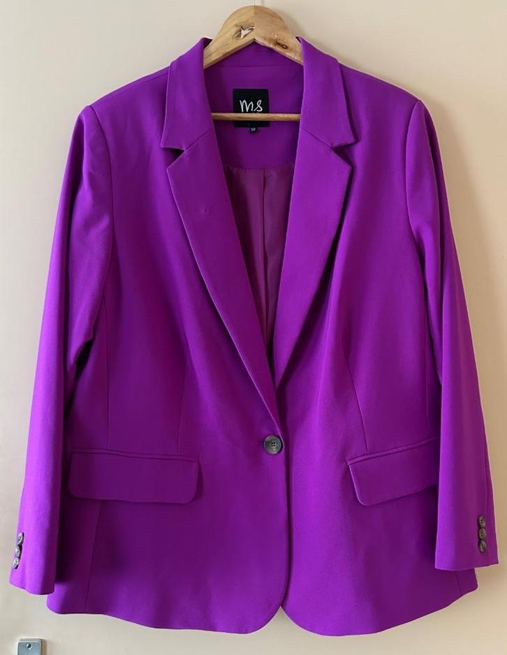 Blazer MS mode kleur cyclaam, Kleding | Dames, Jasjes, Kostuums en Pakken, Zo goed als nieuw, Jasje, Maat 46/48 (XL) of groter
