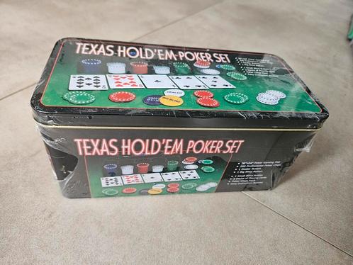 Texas Hold'em Pokerset - Nieuw in doos, Hobby en Vrije tijd, Gezelschapsspellen | Bordspellen, Nieuw, Vijf spelers of meer, Reisspel