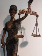 Vrouwe Justitia – massief bronzen beeld op marmeren voet, Ophalen of Verzenden