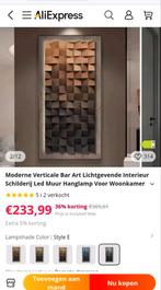 Moderne LED Wandlamp - nieuw in doos schilderij 120x60, Ophalen of Verzenden, Nieuw