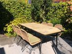 Tuintafel (inclusief stoelen), Ophalen, Zo goed als nieuw, Rechthoekig, Teakhout