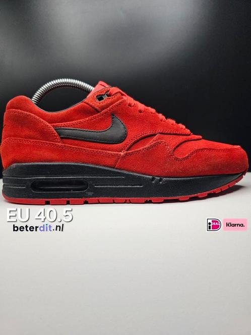 Nike Air Max 1 'Pimento Red Suede' Maat: 40.5, Kleding | Dames, Schoenen, Zo goed als nieuw, Sneakers of Gympen, Rood, Ophalen of Verzenden