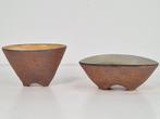 Set Japandi Art earthware design handmade Bowl schaal Rare , Ophalen of Verzenden