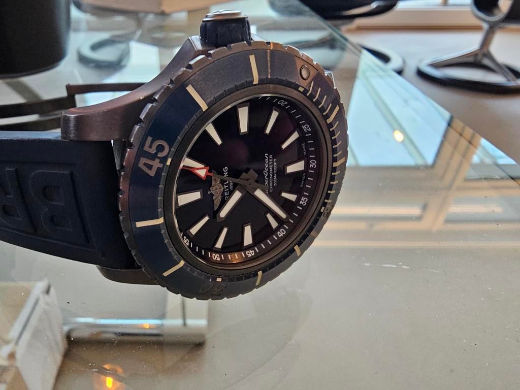 Breitling Superocean Automatic 48 (titanium), Sieraden, Tassen en Uiterlijk, Horloges | Heren, Gebruikt, Breitling, Overige materialen