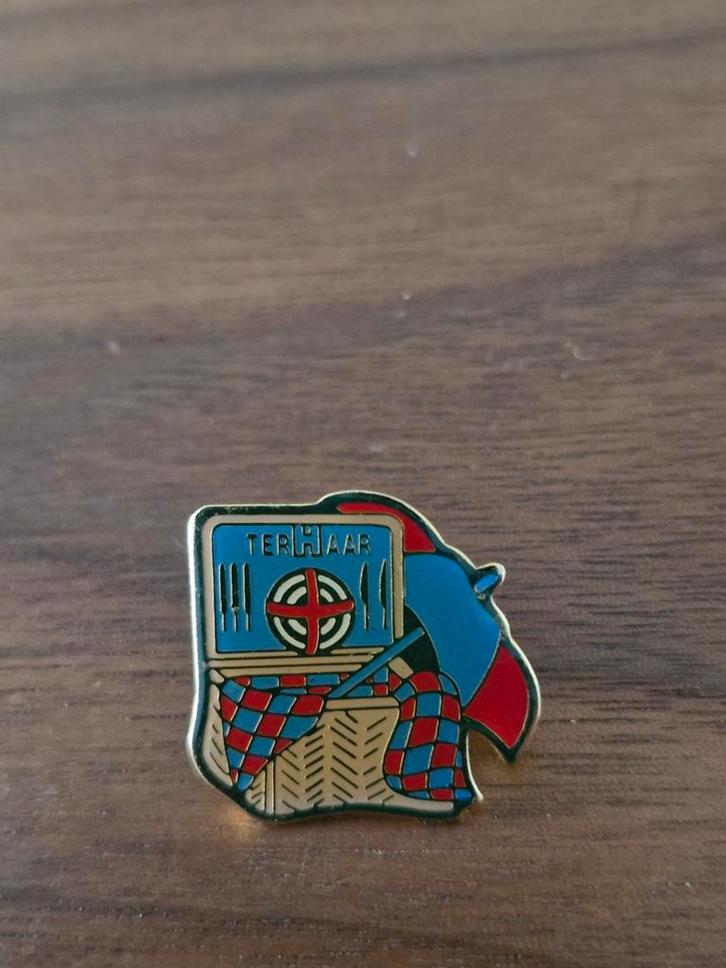697 Pin Ter Haar Speldje Vintage, Verzamelen, Speldjes, Pins en Buttons, Gebruikt, Speldje of Pin, Stad of Land, Ophalen of Verzenden