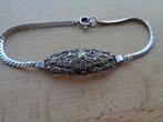 zilveren antieke armband met markasiet steentjes [183], Sieraden, Tassen en Uiterlijk, Armbanden, Met kristal, Verzenden, Zo goed als nieuw