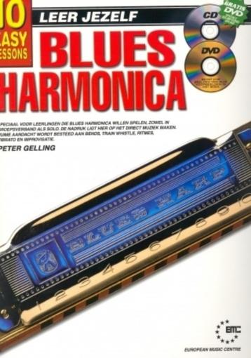 Leer Jezelf Blues Harmonica - 10 Easy Lessons + dvd en cd beschikbaar voor biedingen