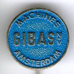 Gibas nv machines Amsterdam zilverkleurig speldje ( P_212 ), Verzenden, Zo goed als nieuw, Merk, Speldje of Pin