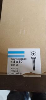 Plaatschroeven 500 stuks +- rvs, Ophalen, 50 tot 100 mm, Schroeven, Nieuw