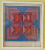 Anne Youkeles (1920-): New Perspective, Optical Art, 1971, Ophalen of Verzenden