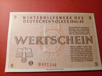 Winterhilfswerk Wertschein 5 mark 1941/42 vf watermerk, Verzamelen, Militaria | Tweede Wereldoorlog, Duitsland, Ophalen of Verzenden