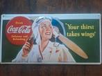 Retro Coca-Cola Metalen Plaat 1997, Ophalen of Verzenden
