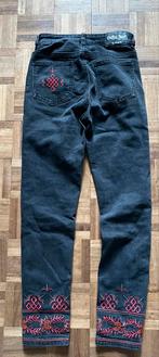 Desigual Jeans - Borduursel, Zwart, Ophalen of Verzenden, Zo goed als nieuw, W27 (confectie 34) of kleiner