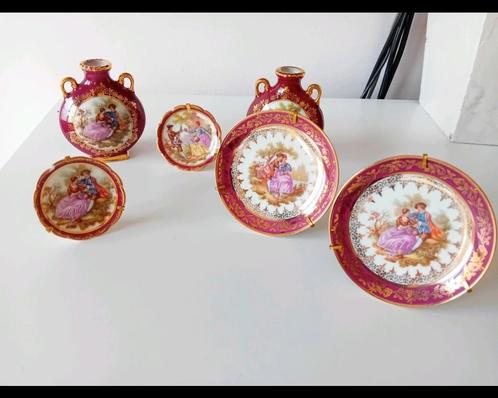 Antiek setje Limoges porselein, Porcelaine d'art Limoges St, Antiek en Kunst, Antiek | Porselein, Ophalen of Verzenden