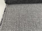 De Ploeg Andes 08 roomwit op zwart; 2x restant meubelstof, Wol, 120 cm of meer, Wit, Nieuw