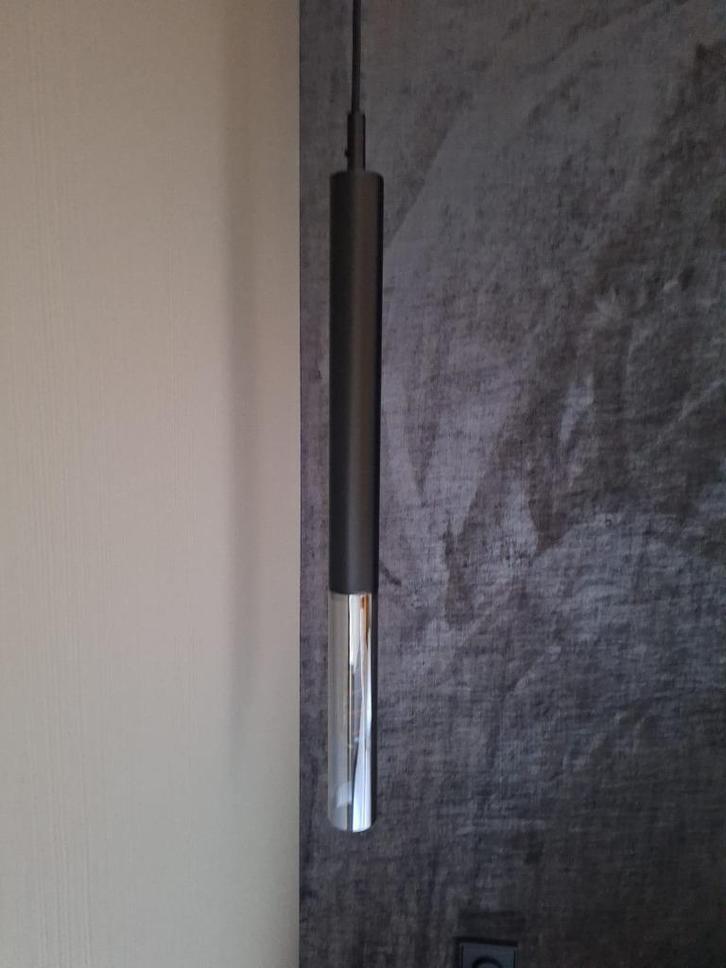 NIEUW Maretti RIVINGTON TUBE design hanglamp zwart, Huis en Inrichting, Lampen | Hanglampen, Nieuw, 75 cm of meer, Glas, Metaal