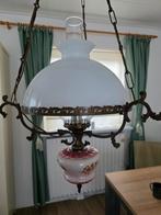 Antieke sierlijke hanglamp, Ophalen, Gebruikt, Glas, Antiek