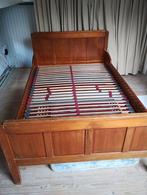 oude twijfelaar, brocante, vintage met lattenbodem, Huis en Inrichting, Slaapkamer | Bedden, Ophalen, Gebruikt, Twijfelaar, 200 cm