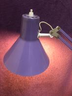Vintage paarse klemlamp retro lila knikarmlamp jaren 70 wand, Ophalen of Verzenden