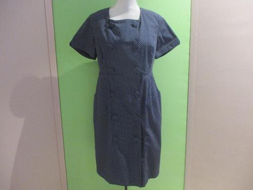 Lien & Giel jurk maat M (100% katoen)., Kleding | Dames, Jurken, Zo goed als nieuw, Maat 38/40 (M), Blauw, Onder de knie, Verzenden