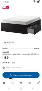 GRATIS Ikea bed. Moet snel weg!, Gebruikt, Zwart, Ophalen of Verzenden, Twijfelaar
