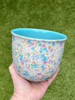 West Germany bloempotje bloempot pastel vintage, Tuin en Terras, Bloempotten, Ophalen, Rond, Zo goed als nieuw, Aardewerk