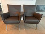 2x Label Foxx fauteuil van Gerard van den Berg, Ophalen, Twee, Bruin, Leer