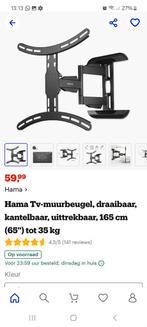 Hama TV Muurbeugel Draaibaar 65 inch, Ophalen of Verzenden, Zo goed als nieuw