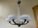 grote Lamp Hanglamp Plafondlamp Art Deco 1940 verzilverd, Ophalen of Verzenden