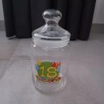 18 jaar / glazen snoeppot / verjaardag / cadeau, Ophalen, Nieuw, Overige typen, Verjaardag