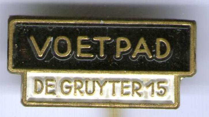 De Gruyter verkeersbord Nr 15 voetpad speldje ( X_015 ), Verzamelen, Speldjes, Pins en Buttons, Zo goed als nieuw, Speldje of Pin