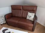 Lederen tweezitsbank - I.z.g.st. - 152x100x76 cm, Ophalen, 150 tot 200 cm, Tweepersoons, Zo goed als nieuw