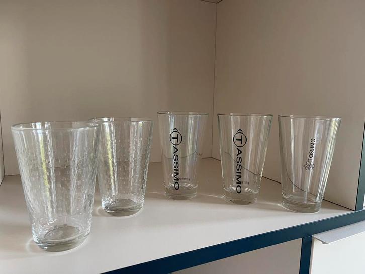 5 nespresso tassimo wfm ritzenhof glazen glas, Verzamelen, Glas en Borrelglaasjes, Zo goed als nieuw, Overige typen, Ophalen of Verzenden