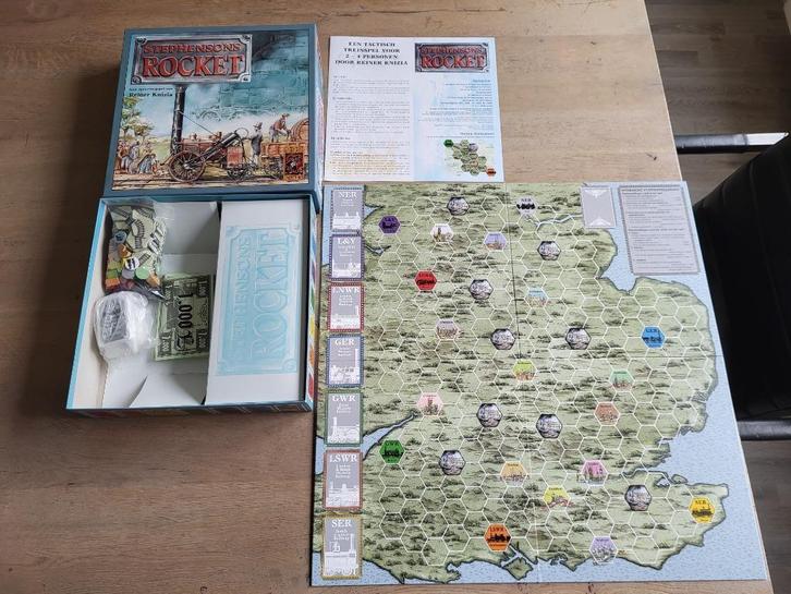 spel Stephensons rocket, Hobby en Vrije tijd, Gezelschapsspellen | Bordspellen, Zo goed als nieuw, Een of twee spelers, Drie of vier spelers