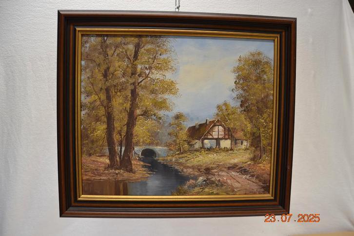 Olieverfschilderij van H. Kok, Antiek en Kunst, Kunst | Schilderijen | Klassiek, Ophalen of Verzenden