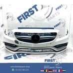 W205 C63 S AMG Voorbumper wit Mercedes c klasse 2018 bumper, Gebruikt, Voor, Mercedes-Benz, Ophalen of Verzenden