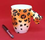 Bijzondere Luipaard mok / beker. L.Dake & Zn., Huis en Inrichting, Keuken | Servies, Gebruikt, Ophalen of Verzenden, Overige stijlen