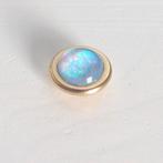 Goudkleurige Melano vivid round opal 12mm, Verzenden